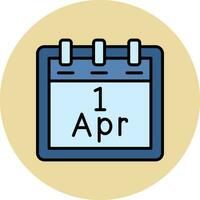 April 1 Vector Icon