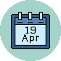 April 19 Vector Icon