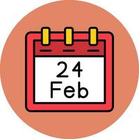 February 24 Vector Icon