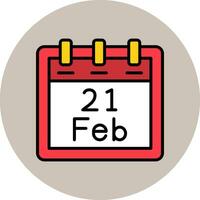 February 21 Vector Icon