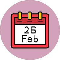 February 26 Vector Icon