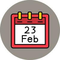 February 23 Vector Icon