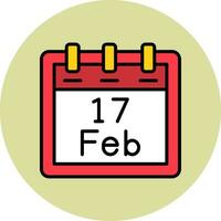 February 17 Vector Icon