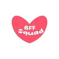 heart, best friends, love, bff squad. Vector