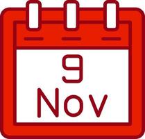 November 9 Vector Icon