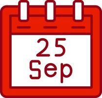 September 25 Vector Icon