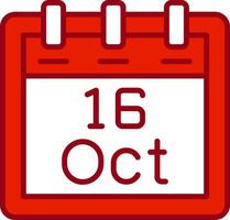 October 16 Vector Icon