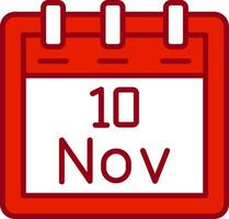 November 10 Vector Icon