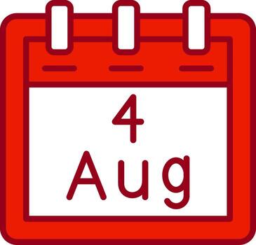 agosto 4 4 vector icono