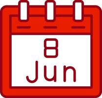 June 8 Vector Icon