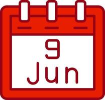 June 9 Vector Icon