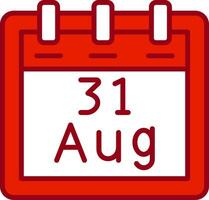 August 31 Vector Icon