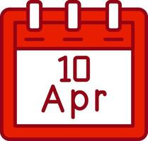 April 10 Vector Icon