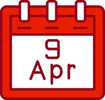 April 9 Vector Icon