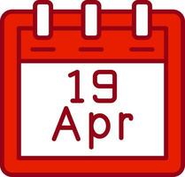 April 19 Vector Icon