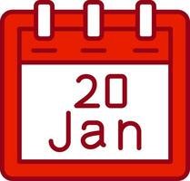 January 20 Vector Icon