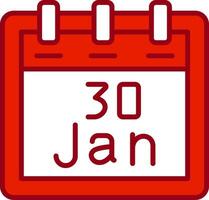 January 30 Vector Icon