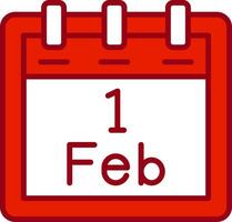 February 1 Vector Icon