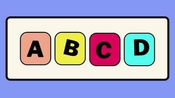 abc carta animar alfabeto Aprendendo para crianças abcd para berçário classe pré escola Aprendendo vídeos. video