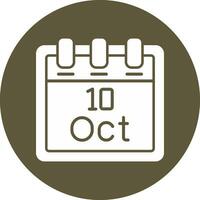 October 10 Vector Icon