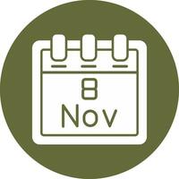 November 8 Vector Icon