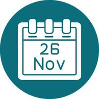November 26 Vector Icon