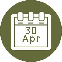 April 30 Vector Icon