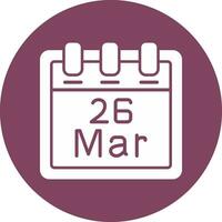 March 26 Vector Icon
