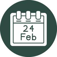 February 24 Vector Icon