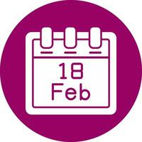 February 18 Vector Icon