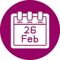 February 26 Vector Icon