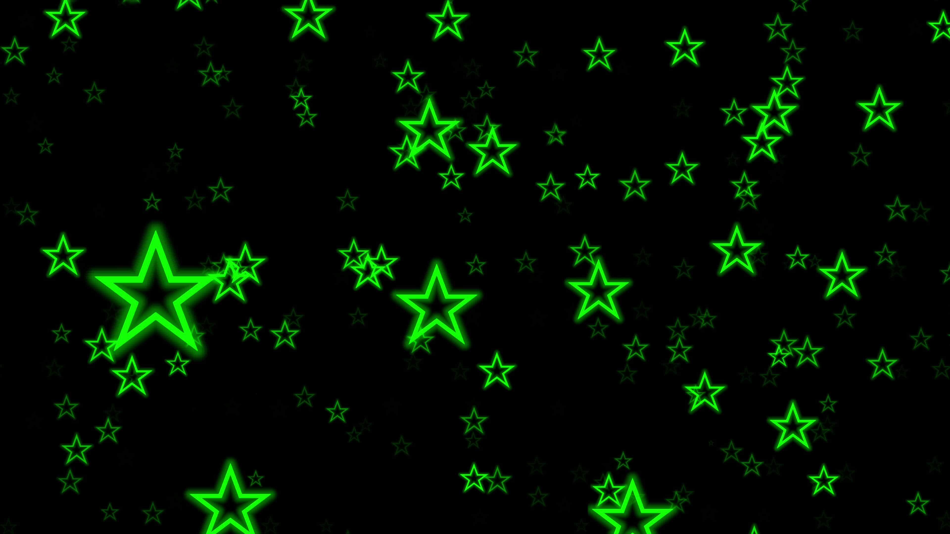 néon verde estrelas mosca através movimento fundo 32208025 Vídeo stock