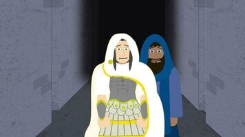 dessin animé Bible illustration de peter s'échapper video