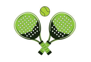 paleta tenis raqueta y pelota vector