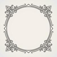 Decorative circles vector borders vintage theme. suitable for , photos, quotes, flayer