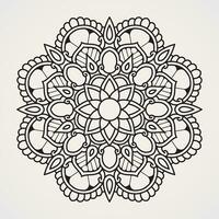 circular flor mándala adecuado para alheña, tatuajes, fotos, colorante libros. islam, hindú, buda, India, Pakistán, chino, árabe vector