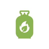 Simple icon of Biofuel bottle. Renewable energy and green environment. Biogas concept vector