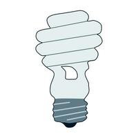 Energy saving Light Bulb Icon. Flat style cartoon illustration isolated on white. Hand drawn Technology concept. Design art for web, Poster, Mobile app design. vector