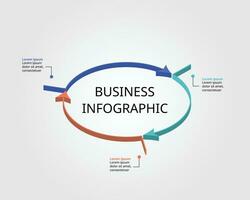 3 arrow template for infographic for presentation for 3 element vector