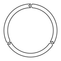 Rotating arrow icon symbol. Vector illustration