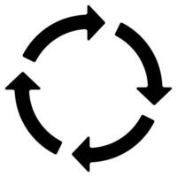 Circular arrow icon. Cycle, resumption , repeat concept. Vector illustration