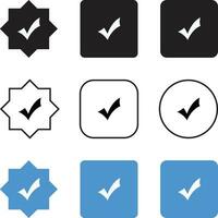 Check mark icon symbols vector. vector