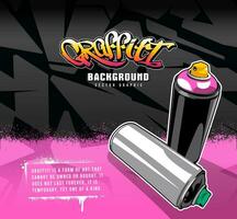 Graffiti Vector Background With Paint Spray Cans