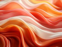 Flowing fabrics abstract orange yellow and pink swirly background AI Generative photo