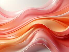 Flowing fabrics abstract orange yellow and pink swirly background AI Generative photo