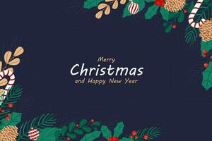 Christmas background in flat vector illustration design