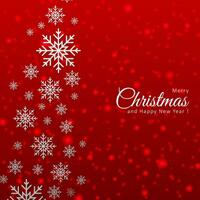 Christmas background with white snowflake ornament vector