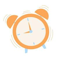 Ringing alarm clock. Wake up time. Cartoon vector illustration