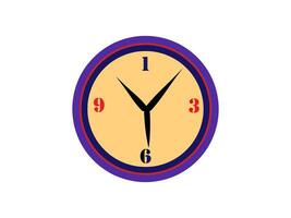 Time-telling wall clock with an aesthetic and beautiful color combination vector