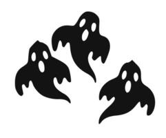 Scary ghost vector silhouettes for Halloween